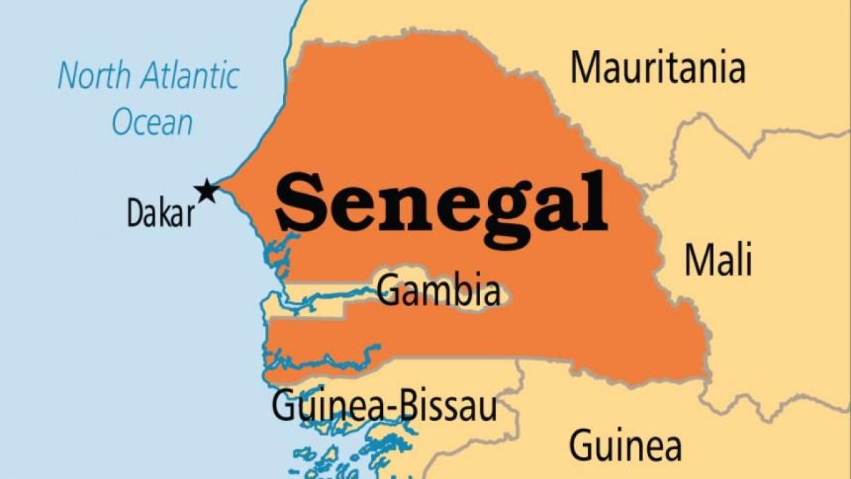 karta över dakar Senegal