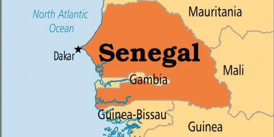 Senegal i afrika karta
