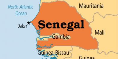 senegal karta Senegal map   Kartor Senegal i Västra Afrika   Afrika)